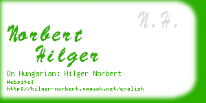 norbert hilger business card